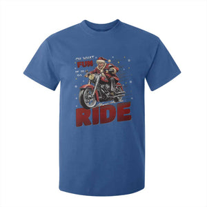 Funny Xmas Trump T Shirt For Kid Oh What Fun It Is To Ride Trump Motorcycle TS09 Royal Blue Print Your Wear