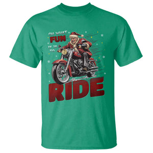 Funny Xmas Trump T Shirt Oh What Fun It Is To Ride Trump Motorcycle TS09 Irish Green Print Your Wear