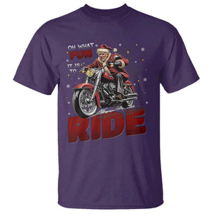 Funny Xmas Trump T Shirt Oh What Fun It Is To Ride Trump Motorcycle TS09 Purple Print Your Wear