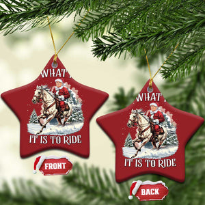 Funny Xmas Trump Christmas Ornament Oh What Fun It Is To Ride Cowboy Trump Riding Horse TS09 Star Red Print Your Wear