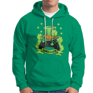 St. Patrick's Day Hoodie Gamerchaun Video Game Funny Lucky Gamer TS09 Irish Green Printyourwear