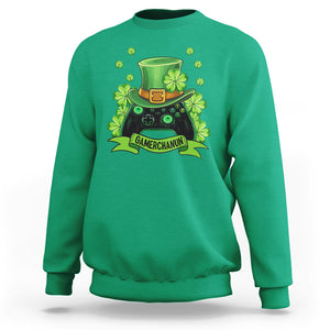 St. Patrick's Day Sweatshirt Gamerchaun Video Game Funny Lucky Gamer TS09 Irish Green Printyourwear