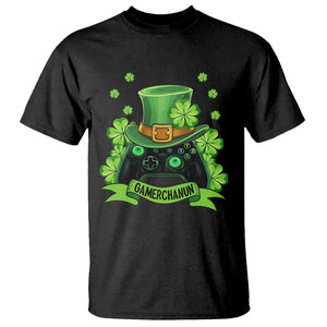 St. Patrick's Day T Shirt Gamerchaun Video Game Funny Lucky Gamer TS09 Black Printyourwear