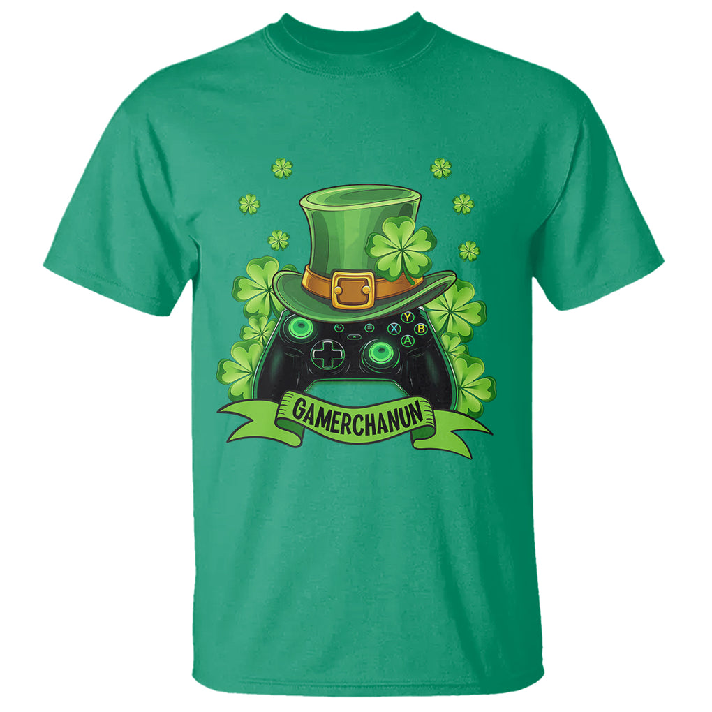 St. Patrick's Day T Shirt Gamerchaun Video Game Funny Lucky Gamer TS09 Irish Green Printyourwear