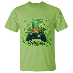 St. Patrick's Day T Shirt Gamerchaun Video Game Funny Lucky Gamer TS09 Lime Printyourwear