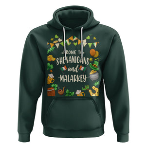 St. Patrick's Day Hoodie Funny Prone To Shenanigans And Malarkey TS09 Dark Forest Green Printyourwear