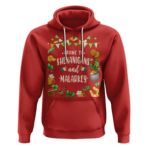 St. Patrick's Day Hoodie Funny Prone To Shenanigans And Malarkey TS09 Red Printyourwear