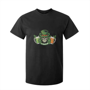 St Patrick's Day T Shirt For Kid Irish Beer Funny Skeleton Drinking TS09 Black Print Your Wear
