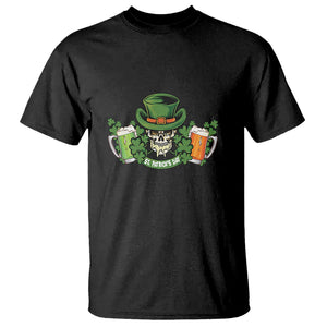 St. Patrick's Day T Shirt Irish Beer Funny Skeleton Drinking TS09 Black Printyourwear