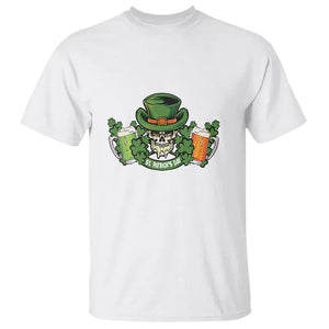 St. Patrick's Day T Shirt Irish Beer Funny Skeleton Drinking TS09 White Printyourwear