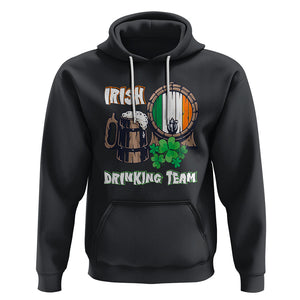 St. Patrick's Day Hoodie Beer Drinking Team Ireland Flag TS09 Black Printyourwear