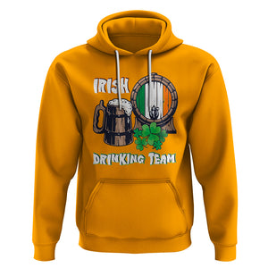 St. Patrick's Day Hoodie Beer Drinking Team Ireland Flag TS09 Gold Printyourwear