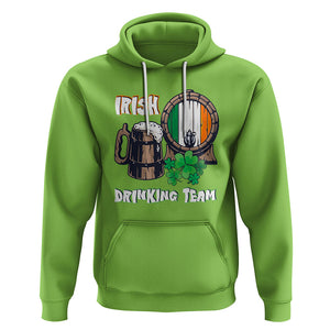 St. Patrick's Day Hoodie Beer Drinking Team Ireland Flag TS09 Lime Printyourwear