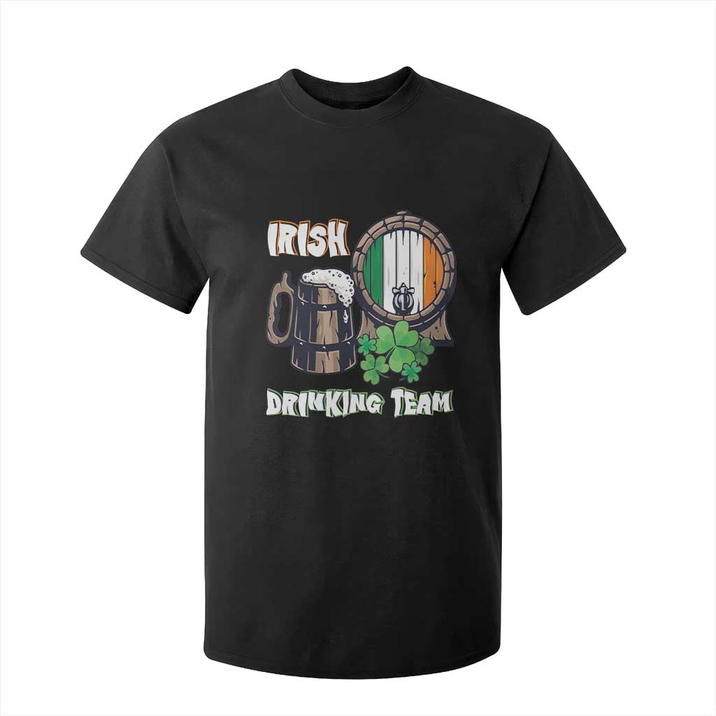 St Patrick's Day T Shirt For Kid Beer Drinking Team Ireland Flag TS09 Black Print Your Wear