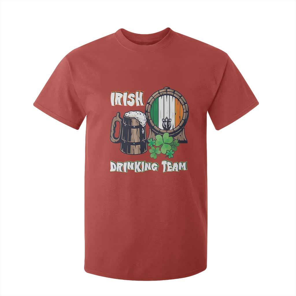 St Patrick's Day T Shirt For Kid Beer Drinking Team Ireland Flag TS09 Red Print Your Wear