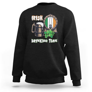 St. Patrick's Day Sweatshirt Beer Drinking Team Ireland Flag TS09 Black Printyourwear