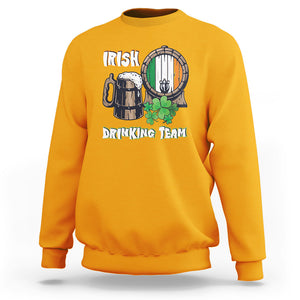 St. Patrick's Day Sweatshirt Beer Drinking Team Ireland Flag TS09 Gold Printyourwear