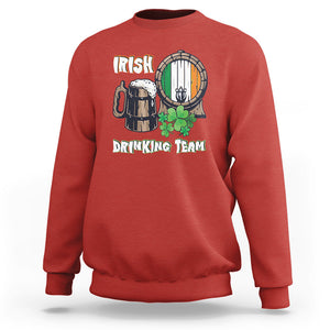 St. Patrick's Day Sweatshirt Beer Drinking Team Ireland Flag TS09 Red Printyourwear