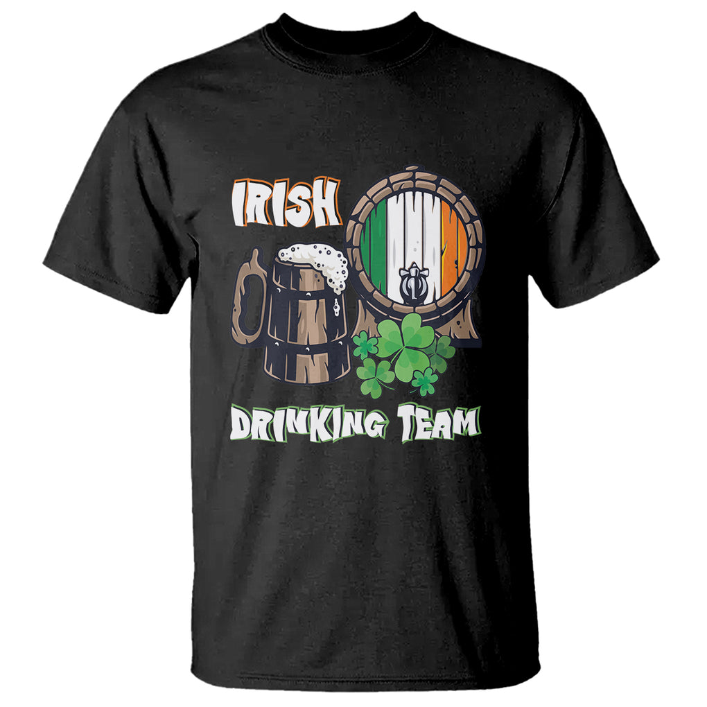 St. Patrick's Day T Shirt Beer Drinking Team Ireland Flag TS09 Black Printyourwear