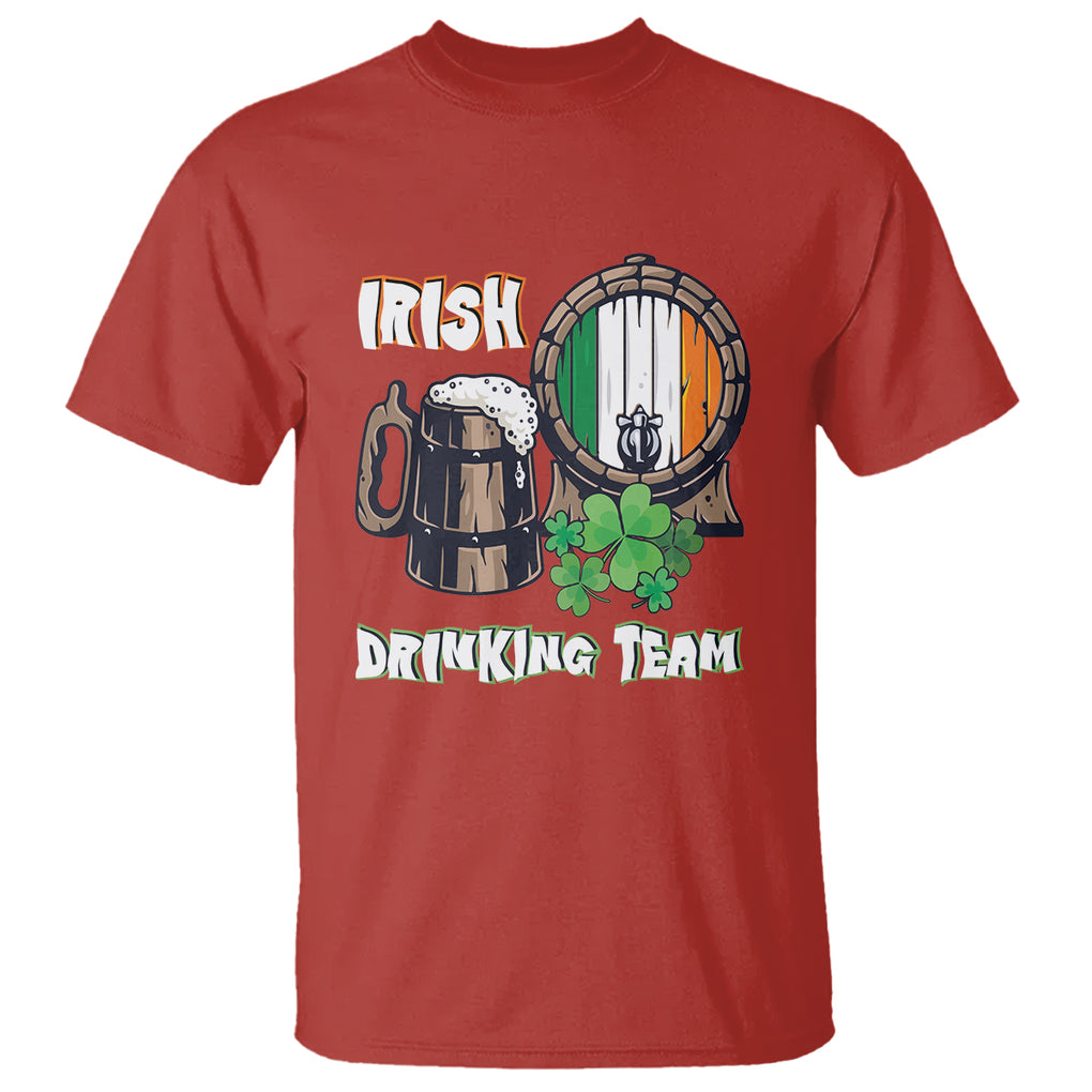 St. Patrick's Day T Shirt Beer Drinking Team Ireland Flag TS09 Red Printyourwear