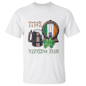 St. Patrick's Day T Shirt Beer Drinking Team Ireland Flag TS09 White Printyourwear