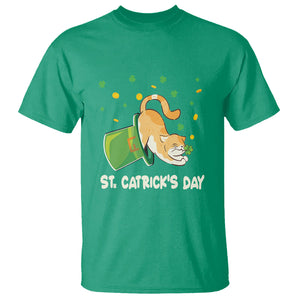 Happy Patrick's Day Cat Lover T Shirt St.Catrick's Lucky Cat Shamrock Hat TS09 Irish Green Printyourwear