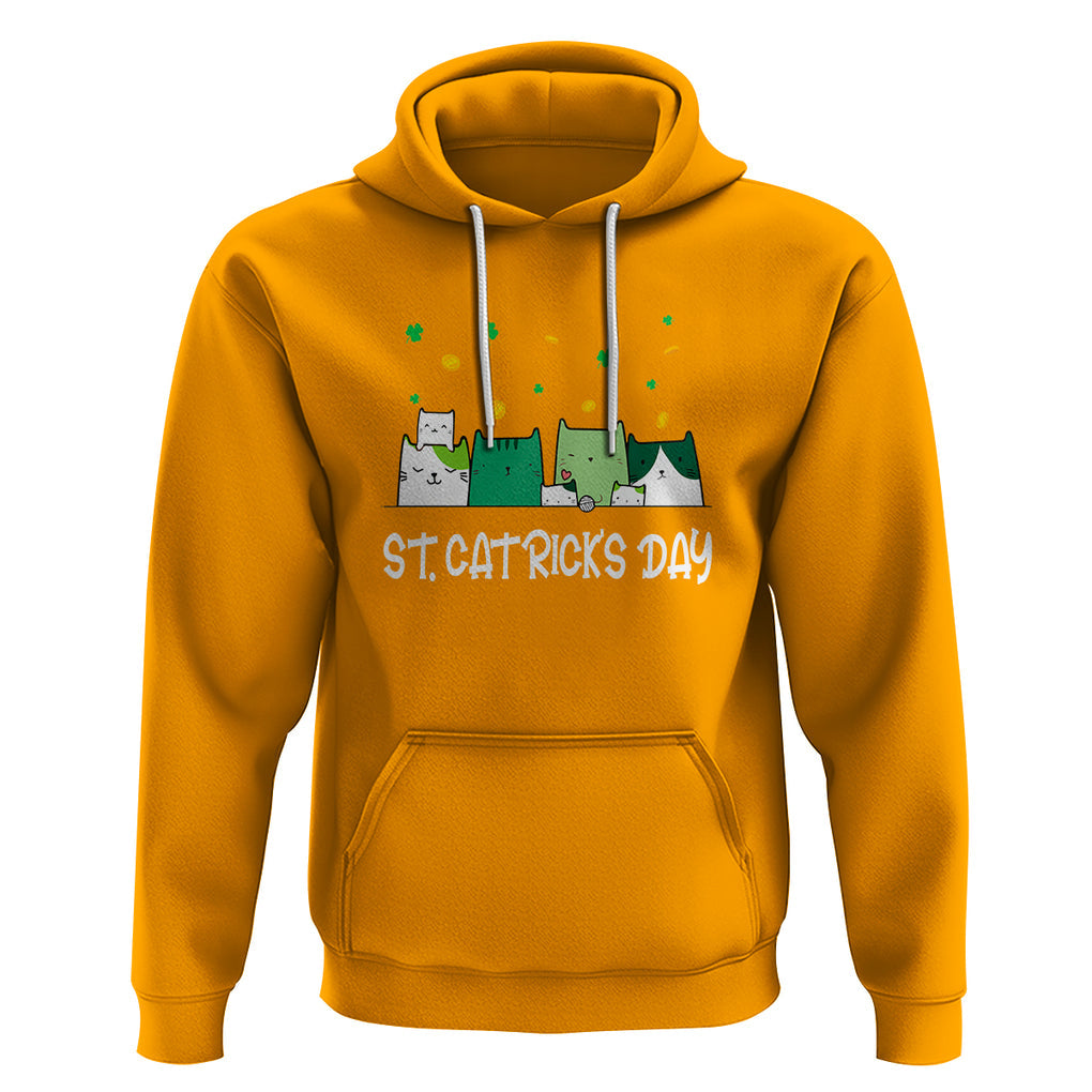St. Patrick's Day Cat Lover Hoodie Happy St.Catrick's Lucky Family Cats Shamrock TS09 Gold Printyourwear