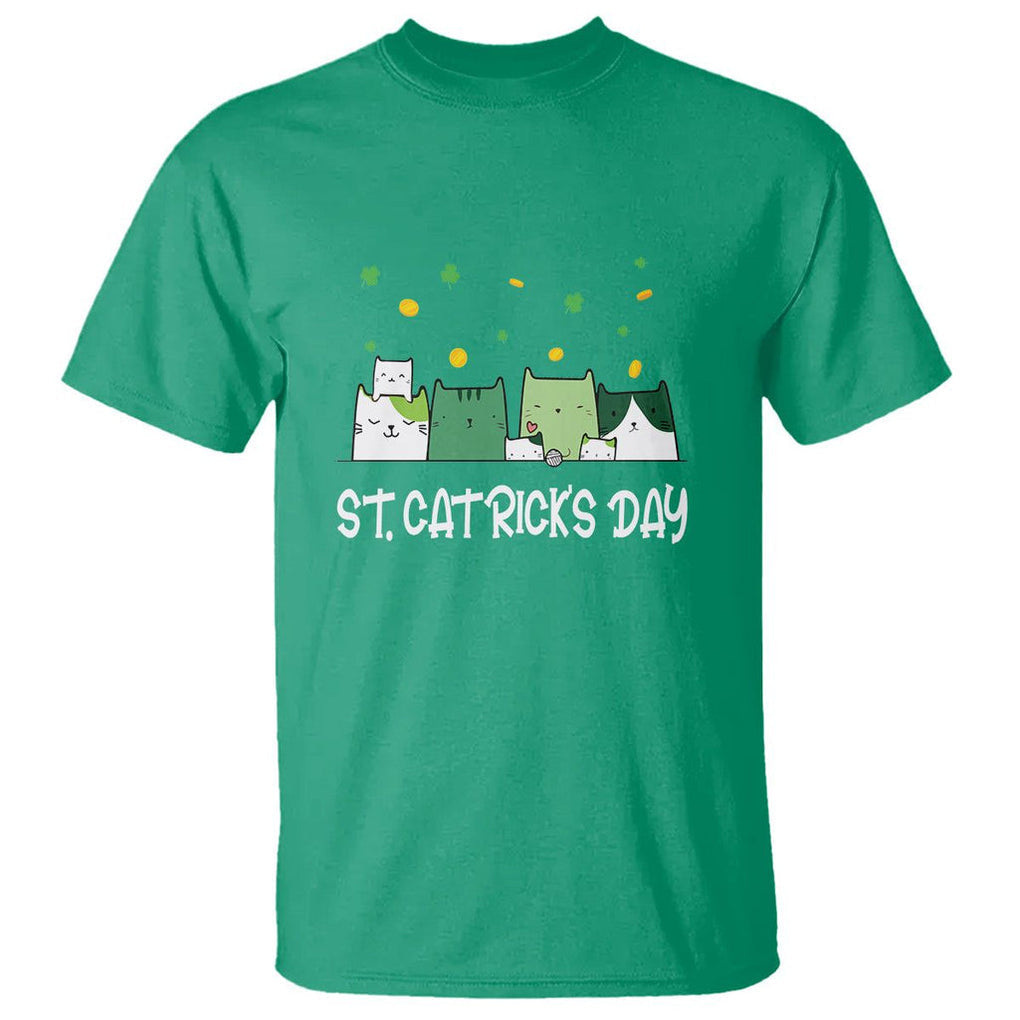 St. Patrick's Day Cat Lover T Shirt Happy St.Catrick's Lucky Family Cats Shamrock TS09 Irish Green Printyourwear