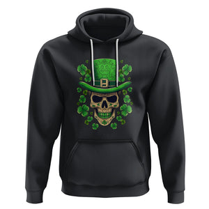 St. Patrick's Day Hoodie Irish Sugar Skull Lucky Hat Shamrocks TS09 Black Printyourwear