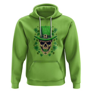 St. Patrick's Day Hoodie Irish Sugar Skull Lucky Hat Shamrocks TS09 Lime Printyourwear