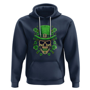 St. Patrick's Day Hoodie Irish Sugar Skull Lucky Hat Shamrocks TS09 Navy Printyourwear