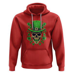 St. Patrick's Day Hoodie Irish Sugar Skull Lucky Hat Shamrocks TS09 Red Printyourwear