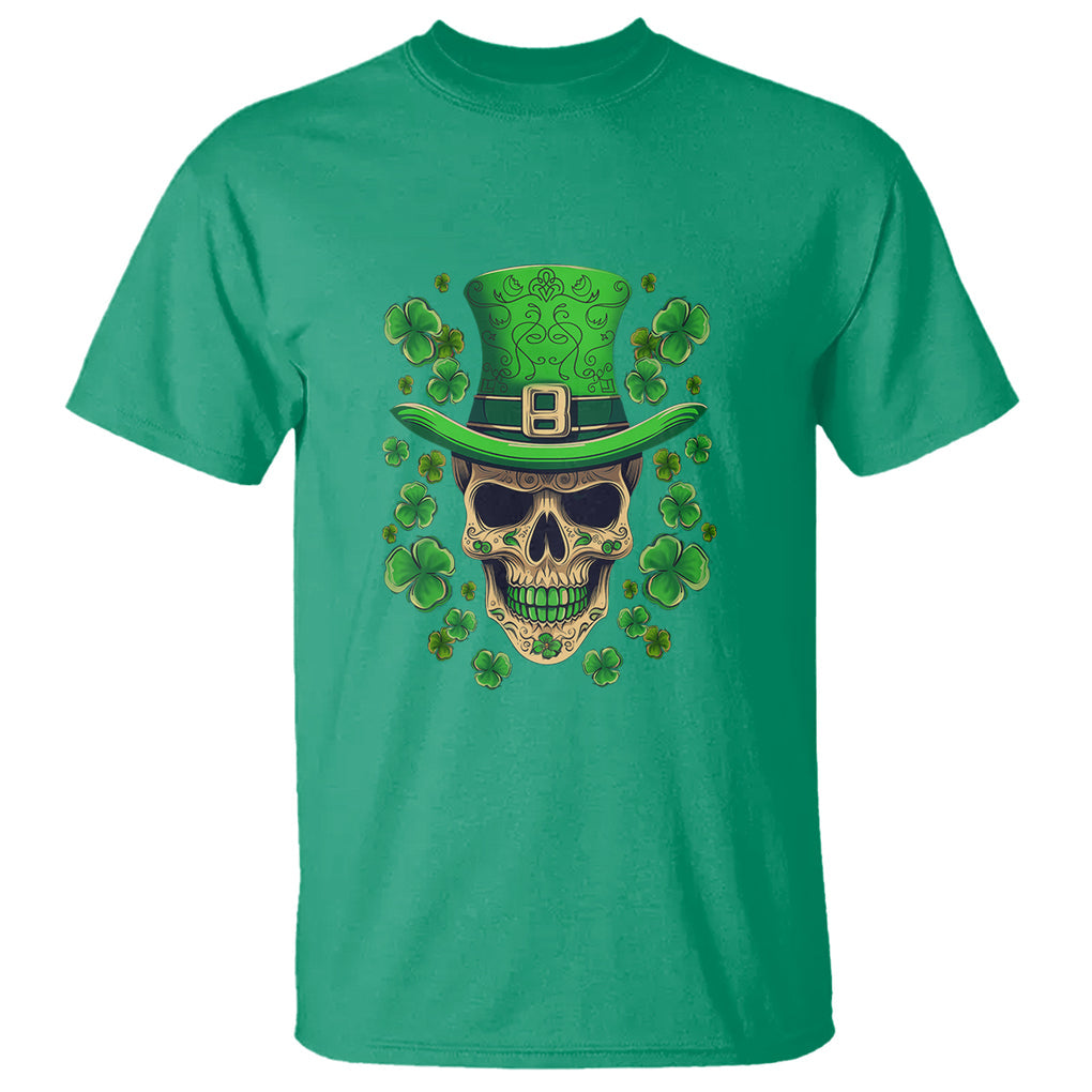 St. Patrick's Day T Shirt Irish Sugar Skull Lucky Hat Shamrocks TS09 Irish Green Printyourwear