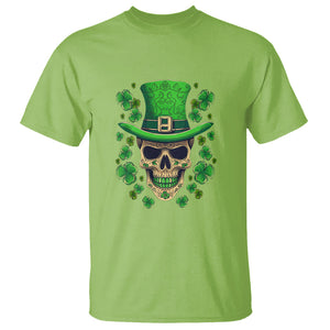 St. Patrick's Day T Shirt Irish Sugar Skull Lucky Hat Shamrocks TS09 Lime Printyourwear