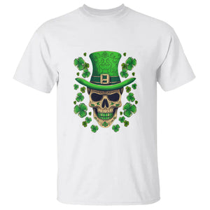 St. Patrick's Day T Shirt Irish Sugar Skull Lucky Hat Shamrocks TS09 White Printyourwear