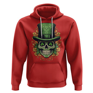 St. Patrick's Day Hoodie Irish Sugar Skull Lucky Hat Shamrocks TS09 Red Printyourwear