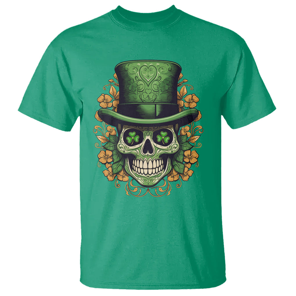 St. Patrick's Day T Shirt Irish Sugar Skull Lucky Hat Shamrocks TS09 Irish Green Printyourwear