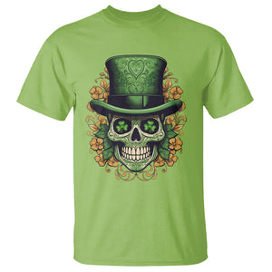 St. Patrick's Day T Shirt Irish Sugar Skull Lucky Hat Shamrocks TS09 Lime Printyourwear