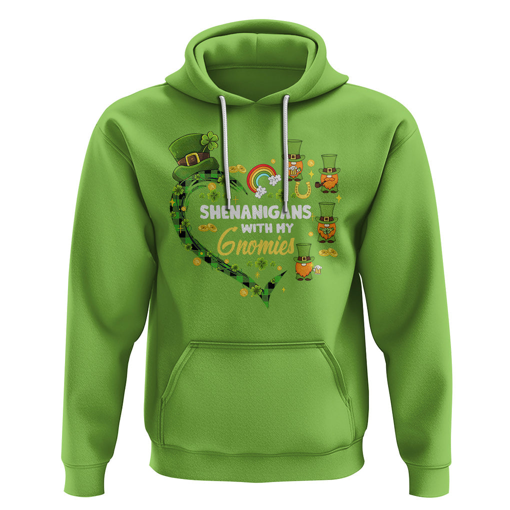 St. Patrick's Day Hoodie Shenanigans With My Gnomies Shamrock Gnome TS09 Lime Printyourwear