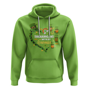 St. Patrick's Day Hoodie Shenanigans With My Gnomies Shamrock Gnome TS09 Lime Printyourwear
