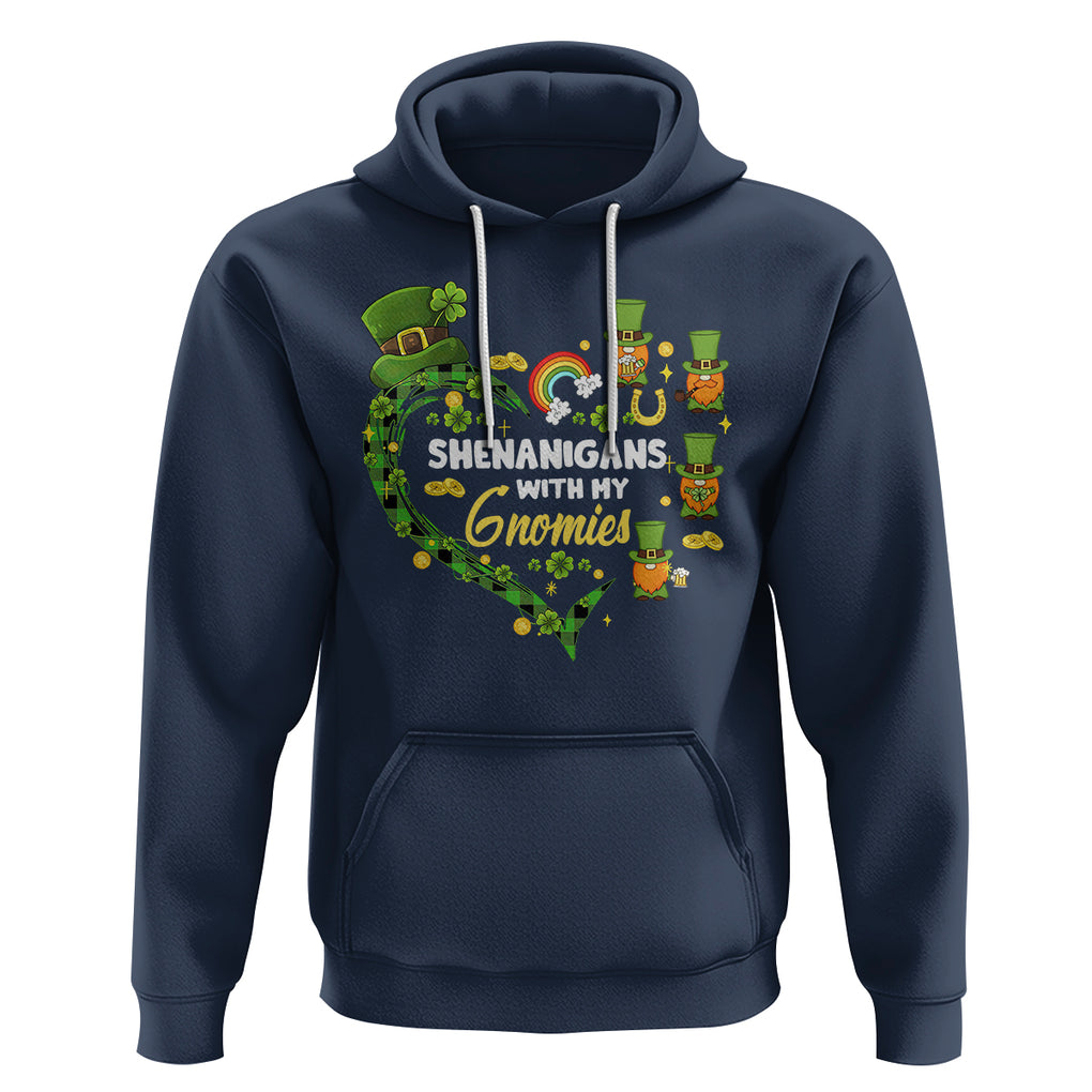 St. Patrick's Day Hoodie Shenanigans With My Gnomies Shamrock Gnome TS09 Navy Printyourwear