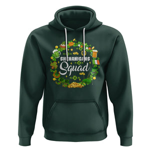 St. Patrick's Day Hoodie Shenanigans Squad Funny Matching Group TS09 Dark Forest Green Printyourwear