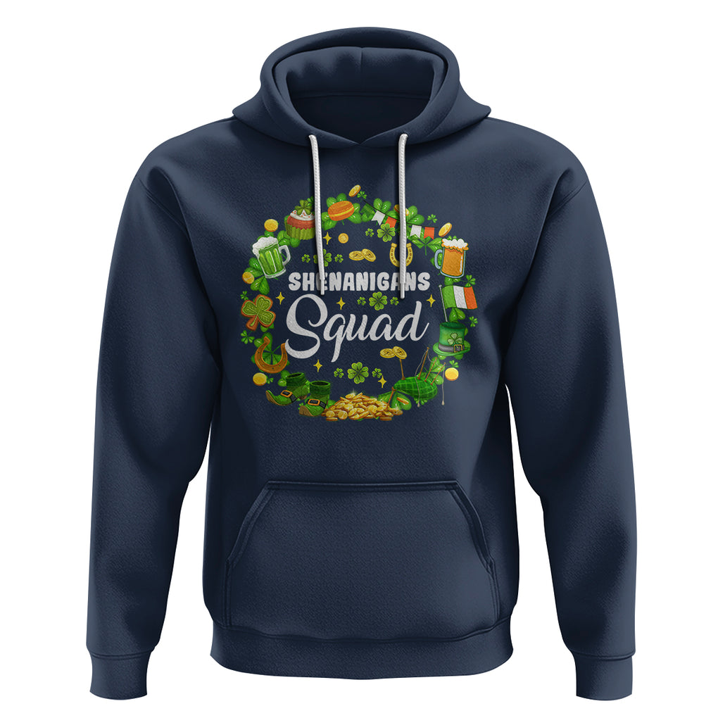 St. Patrick's Day Hoodie Shenanigans Squad Funny Matching Group TS09 Navy Printyourwear
