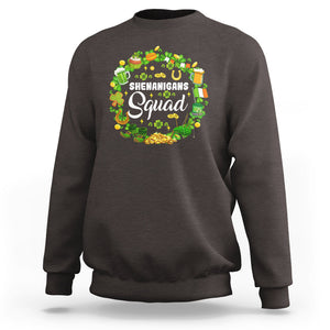 St. Patrick's Day Sweatshirt Shenanigans Squad Funny Matching Group TS09 Dark Chocolate Printyourwear