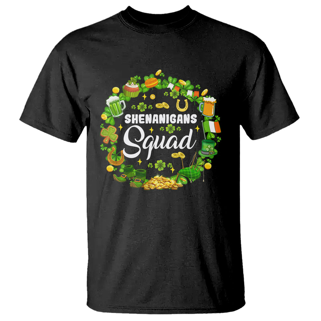 St. Patrick's Day T Shirt Shenanigans Squad Funny Matching Group TS09 Black Printyourwear