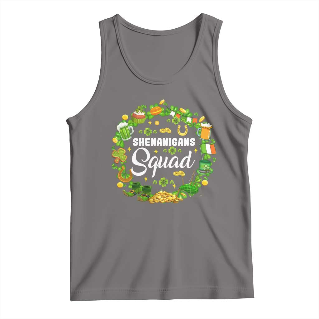 Funny St Patrick's Day Tank Top Shenanigans Squad Matching Group TS09 Deep Heather Print Your Wear