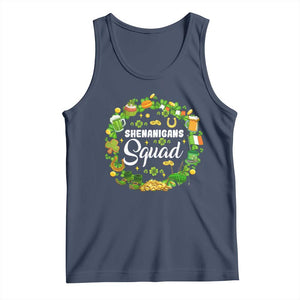 Funny St Patrick's Day Tank Top Shenanigans Squad Matching Group TS09 Navy Print Your Wear