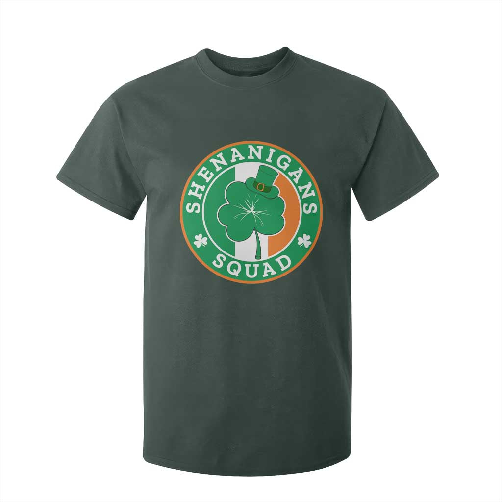 St Patrick's Day T Shirt For Kid Shenanigans Squad Funny Matching Group TS09 Dark Forest Green Print Your Wear