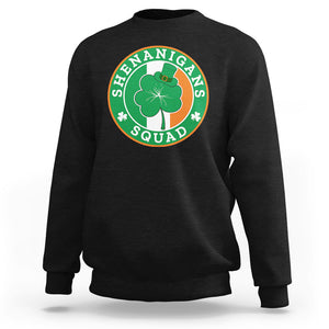 St. Patrick's Day Sweatshirt Shenanigans Squad Funny Matching Group TS09 Black Printyourwear