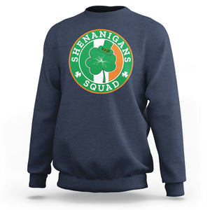 St. Patrick's Day Sweatshirt Shenanigans Squad Funny Matching Group TS09 Navy Printyourwear